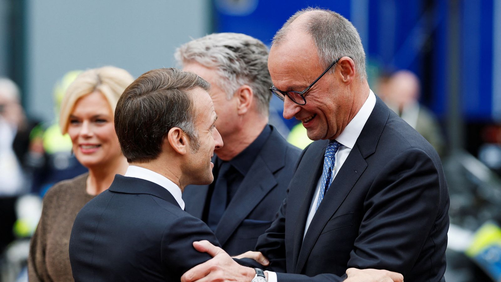 German Chancellor Friedrich Merz and French President Emmanuel Macron both signed the letter. Pic: Reuters