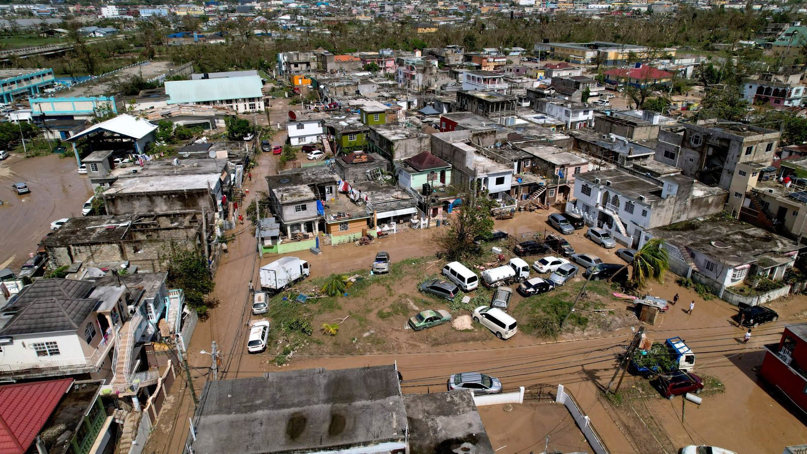 Hurricane Melissa hit Montego Bay in Jamaica. Pic: Reuters