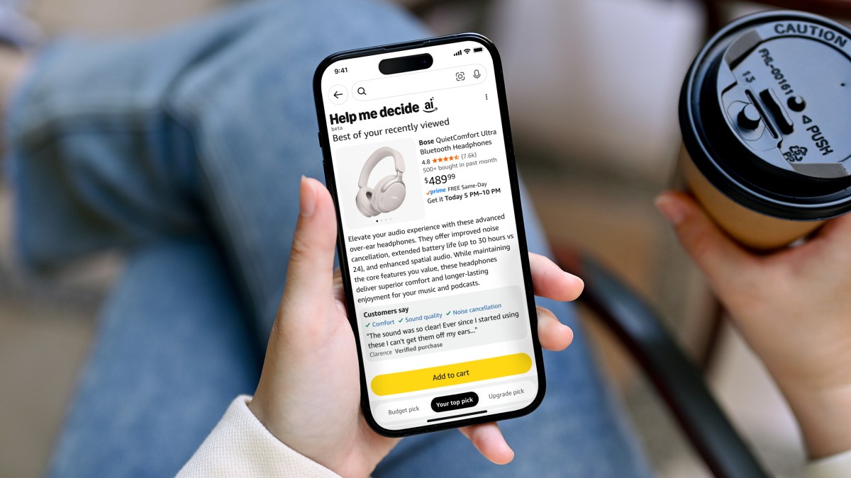 A nova ferramenta de compras de IA da Amazon diz por que você deve comprar um produto recomendado