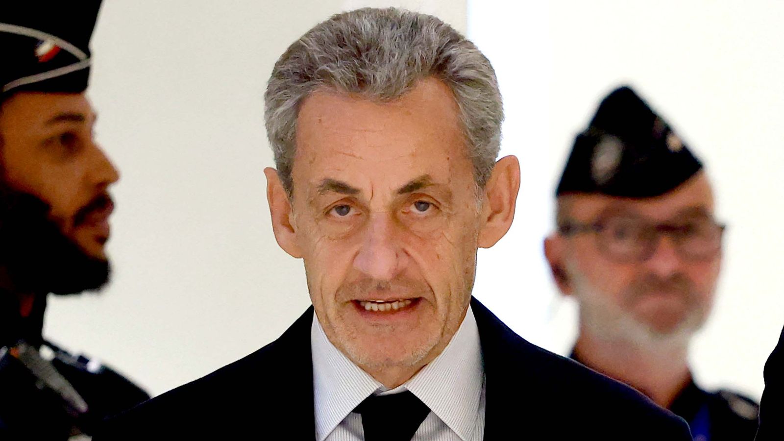 Sarkozy at his trial. Pic Reuters