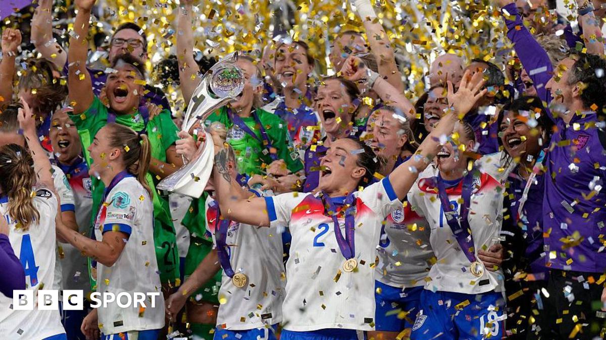 England celebrate winning Euro 2025