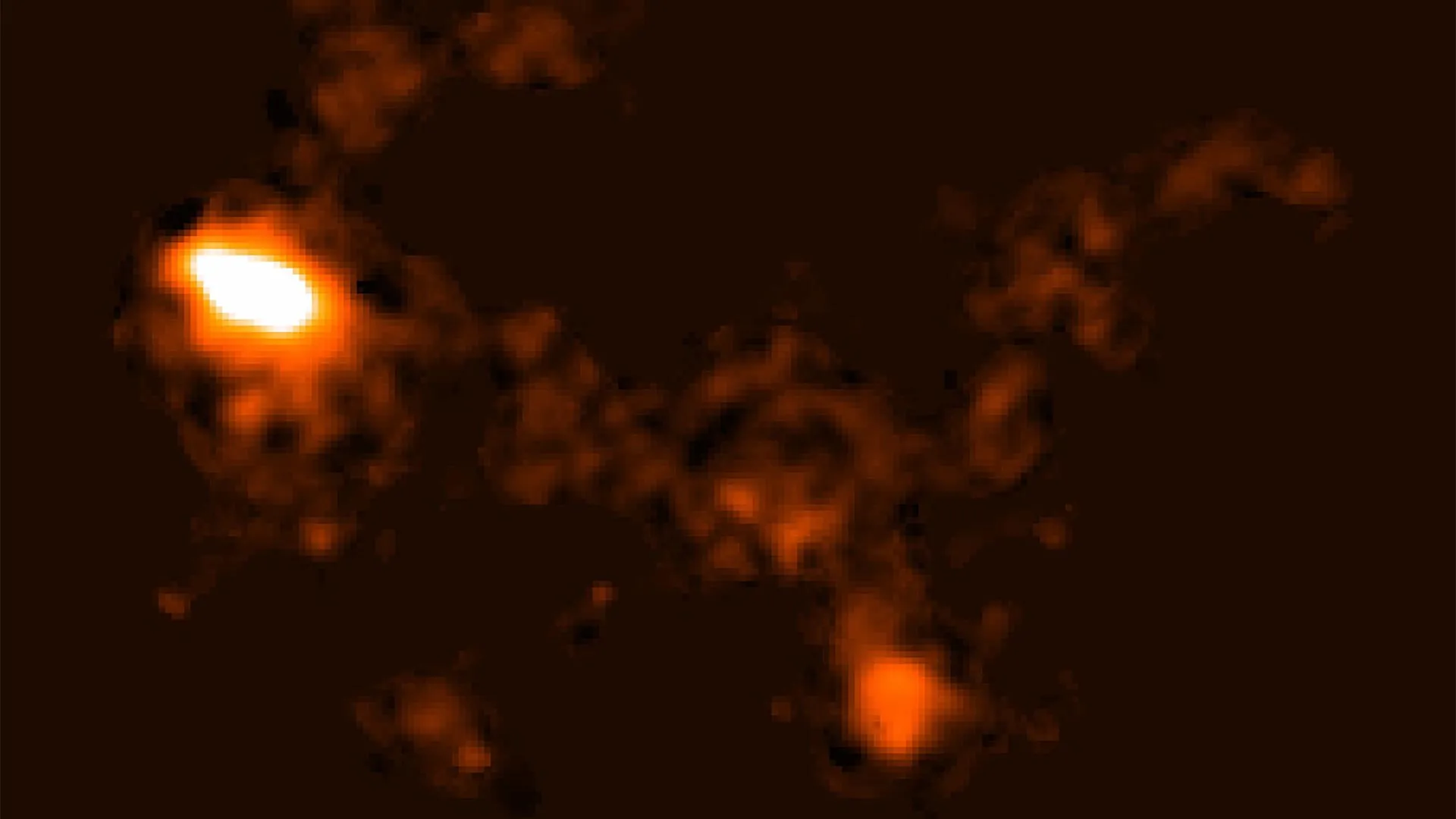 Astrônomos descobrem uma gigantesca ponte de gás conectando duas galáxias