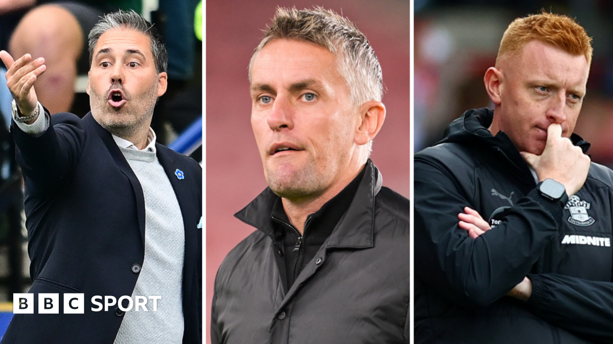 Split image showing Leicester boss Marti Cifuentes, Kieran McKenna of Ipswich, and Southampton's Will Still