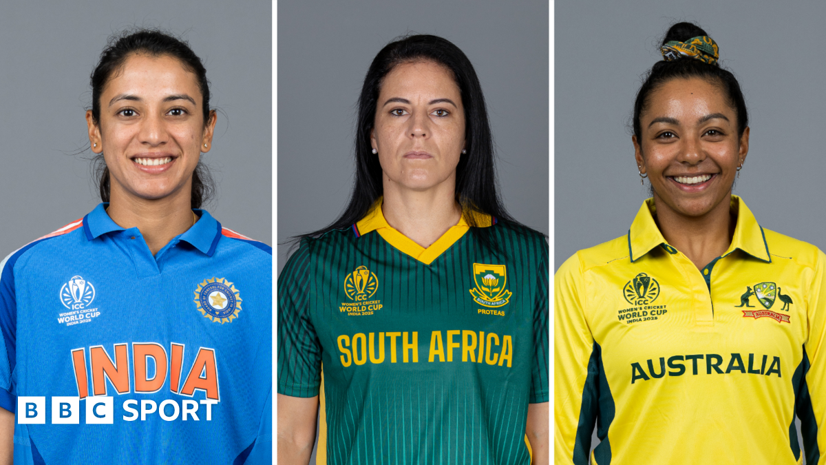 A split graphic of India's Smriti Mandhana, South Africa's Marizanne Kapp and Australia's Alana King