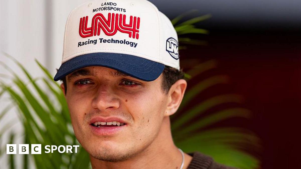 A close-up image of McLaren's Lando Norris wearing a cap at the United States Grand Prix
