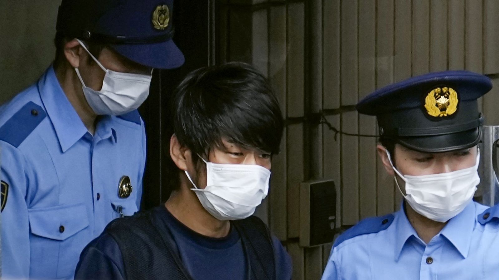 Tetsuya Yamagami soon after he was arrested in July 2022. File pic: Kyodo/Reuters