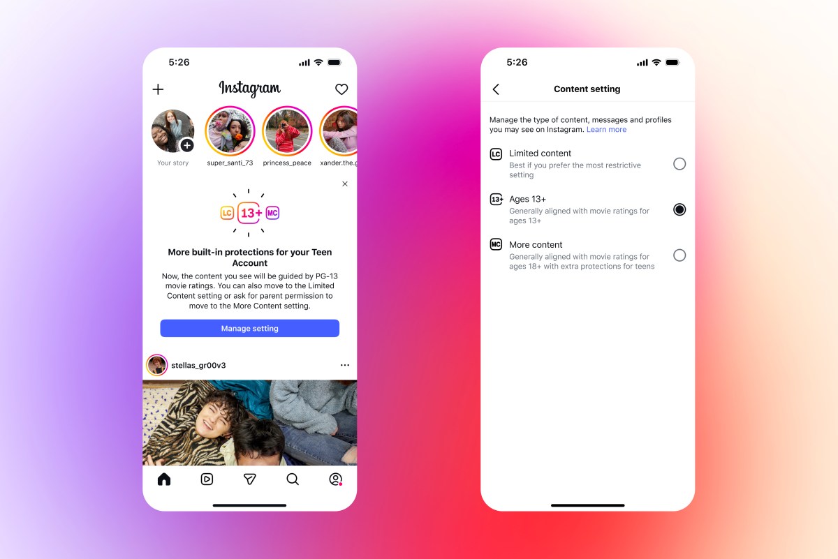 Instagram mostrará conteúdo PG-13 por padrão para adolescentes, adiciona mais controle dos pais