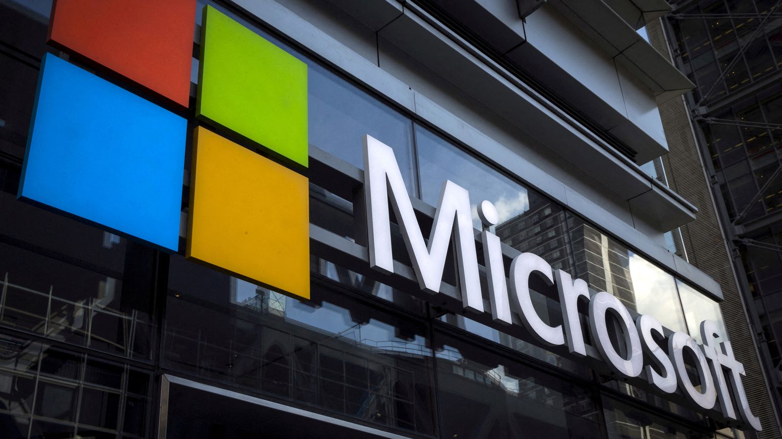 Microsoft logo file image. Pic: Reuters