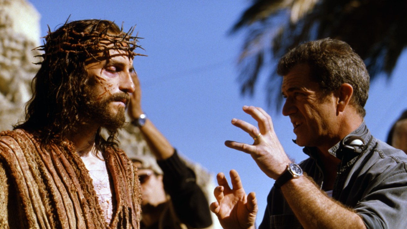 Jim Caviezel and Mel Gibson on the set of 'The Passion of the Christ'