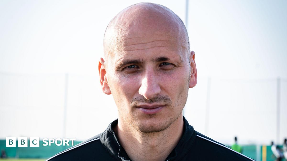 Jonjo Shelvey pictured before a training session with Arabian Falcons