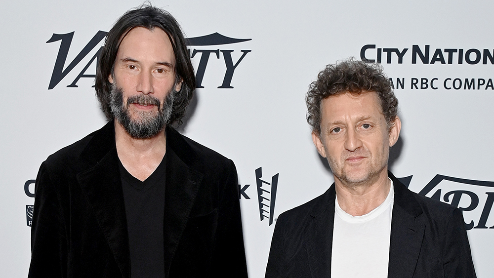 NEW YORK, NEW YORK - OCTOBER 06: (L-R) Keanu Reeves and Alex Winter attend Variety The Business Of Broadway Presented By City National Bank at Second on October 06, 2025 in New York City. (Photo by Bryan Bedder/Variety via Getty Images)