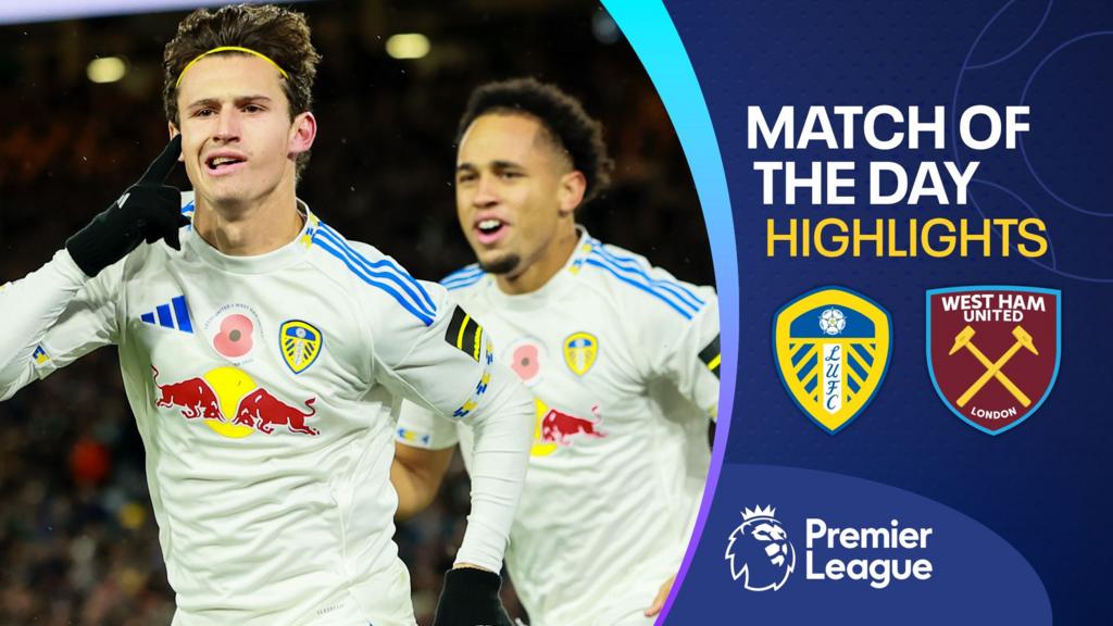 Brenden Aaronson celebrates after scoring for Leeds