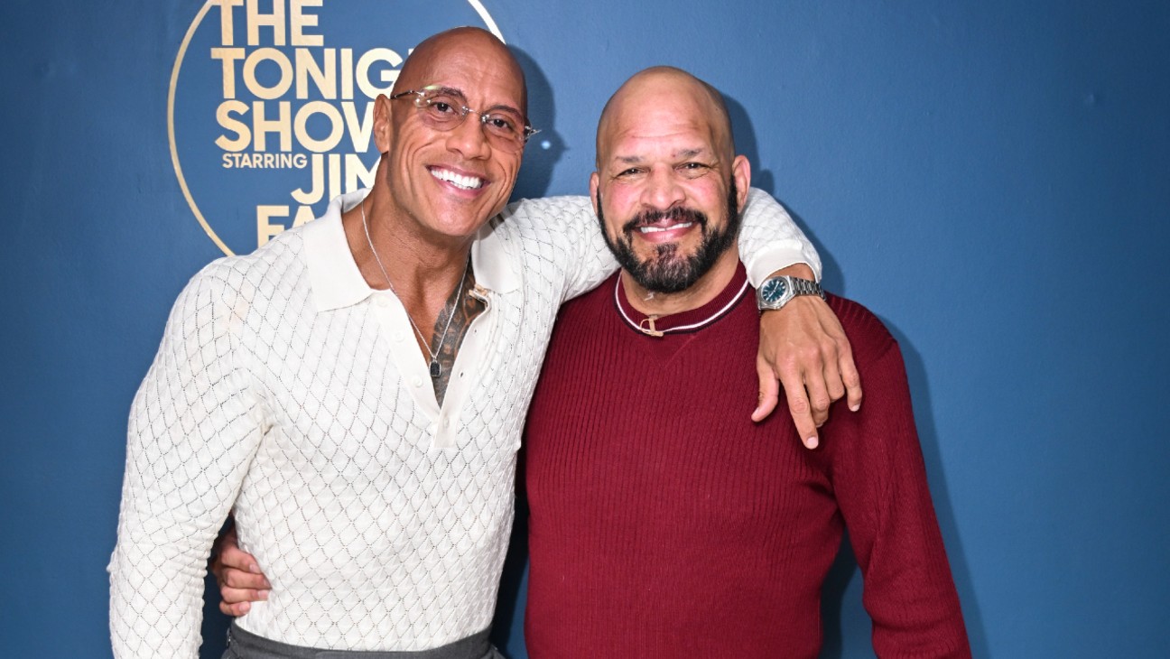 Dwayne Johnson and Mark Kerr promote 'The Smashing Machine'