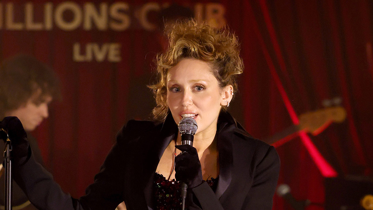 Miley Cyrus performs during Miley Cyrus Billions Club Series Paris at Maxim's on June 18, 2025 in Paris, France.