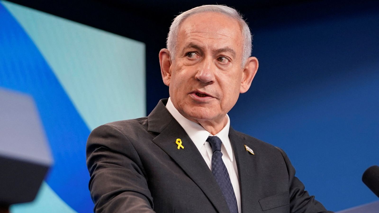 Mr Netanyahu says he will decide 'next steps' after meeting defence chiefs. Pic: Reuters