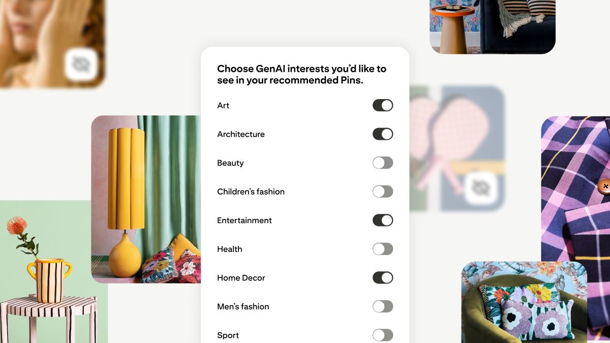O Pinterest adiciona controles para permitir que você limite a quantidade de 'resíduos de IA' em seu feed