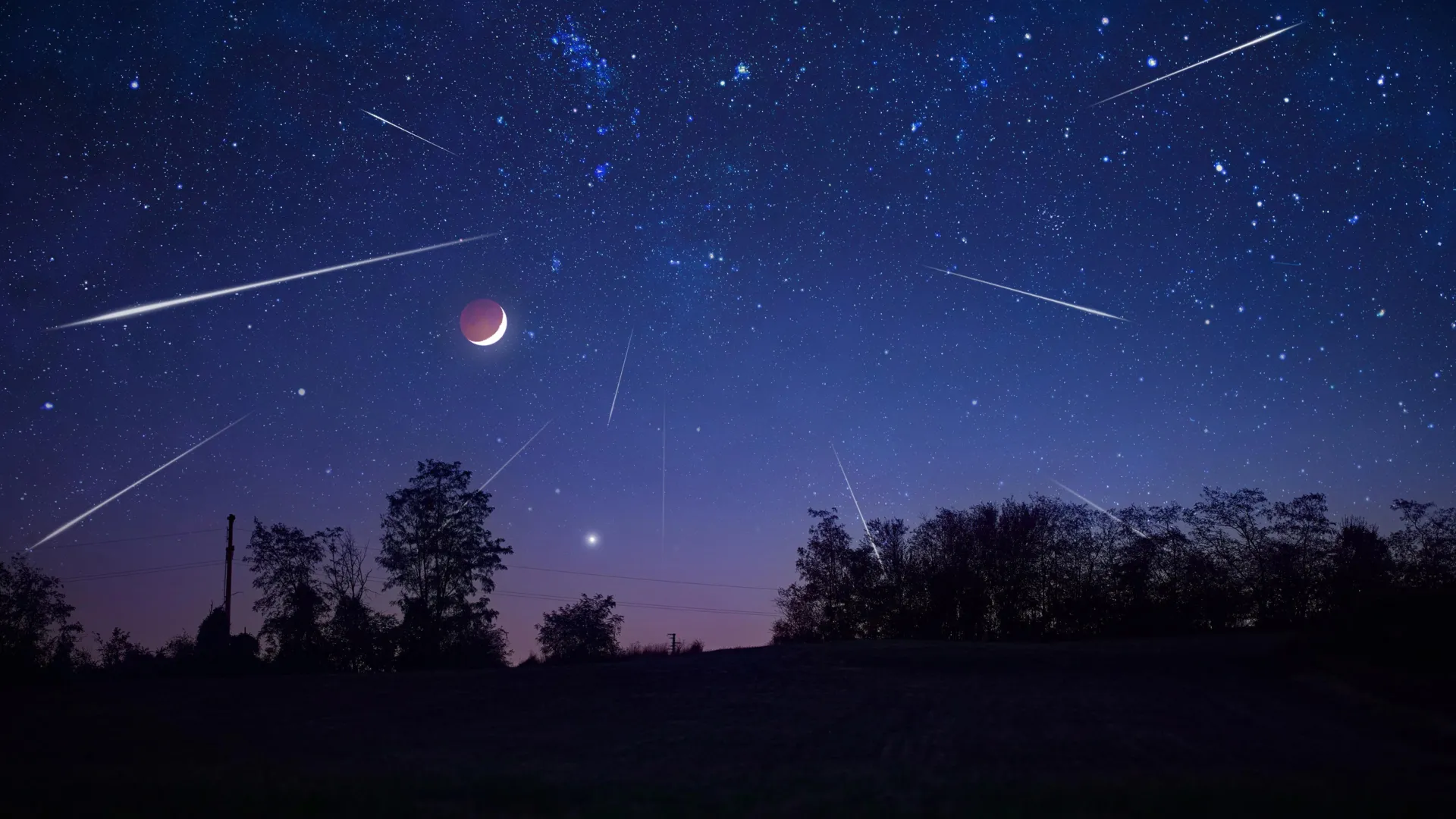 O céu de outubro ganha vida com uma superlua e estrelas de tiro