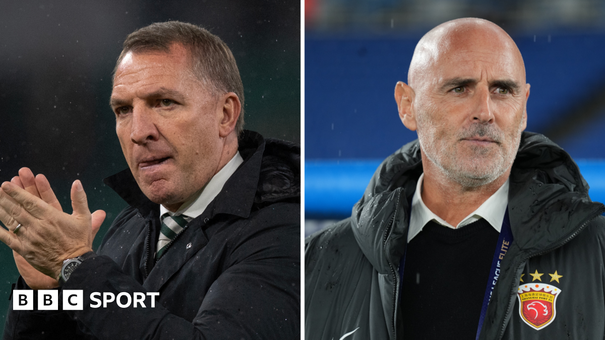 Brendan Rodgers and Kevin Muscat shake hands during Celtic's tour of Japan in July 2023
