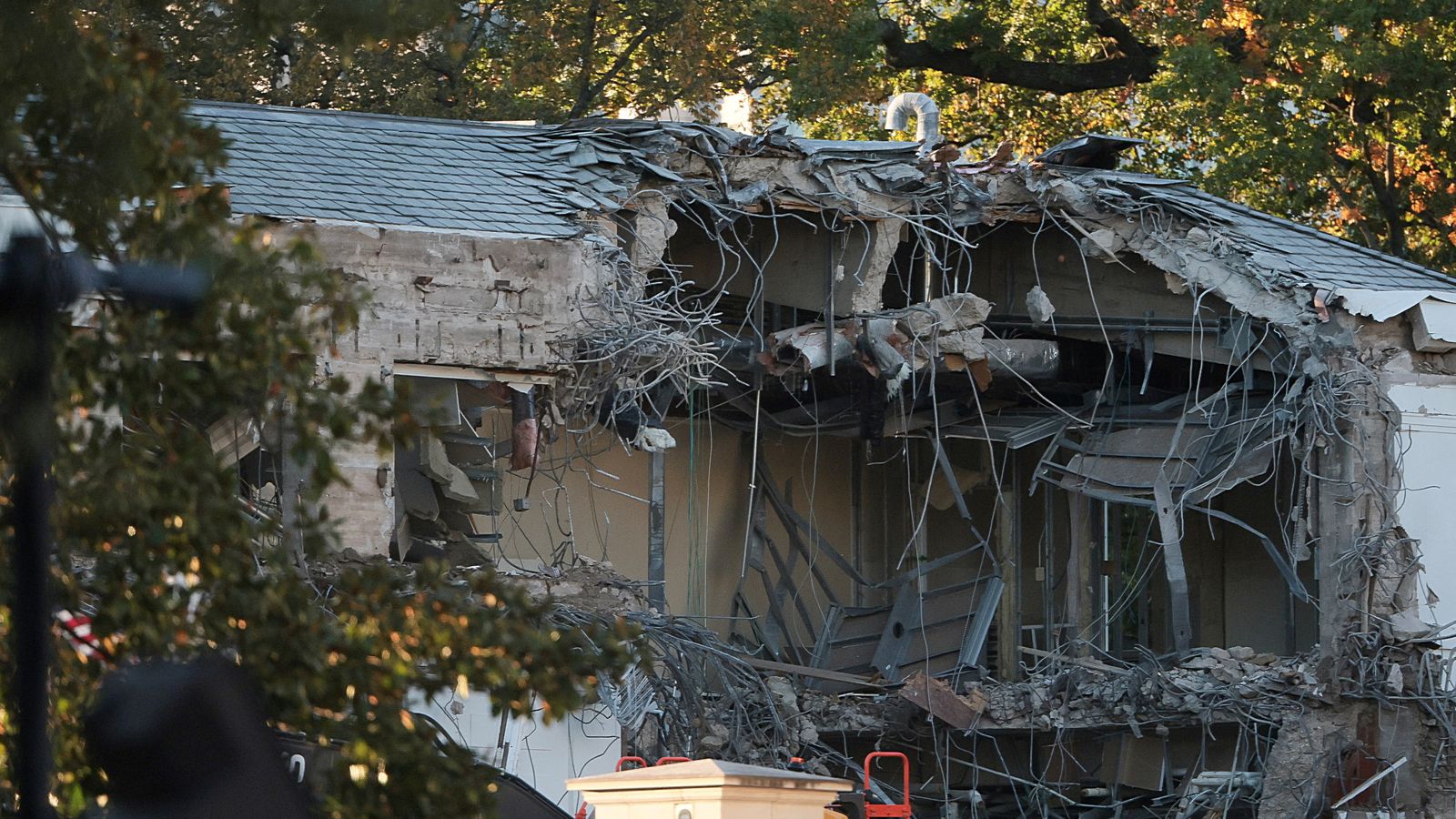 Construction has begun on the East Wing of the White House. Pic: Reuters
