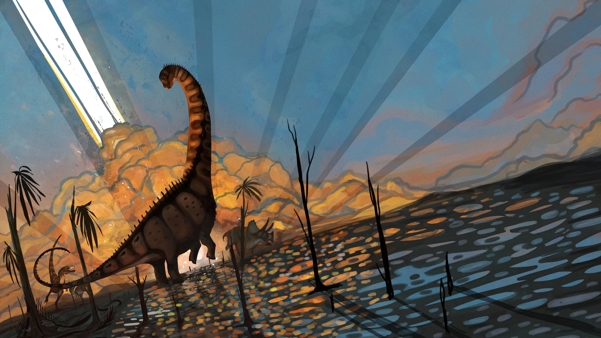 Os dinossauros estavam prosperando quando o asteróide atingiu