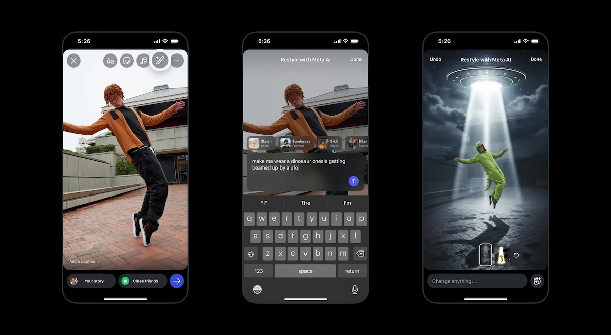 Os usuários do Instagram agora podem usar ferramentas de edição Meta AI diretamente no IG Stories
