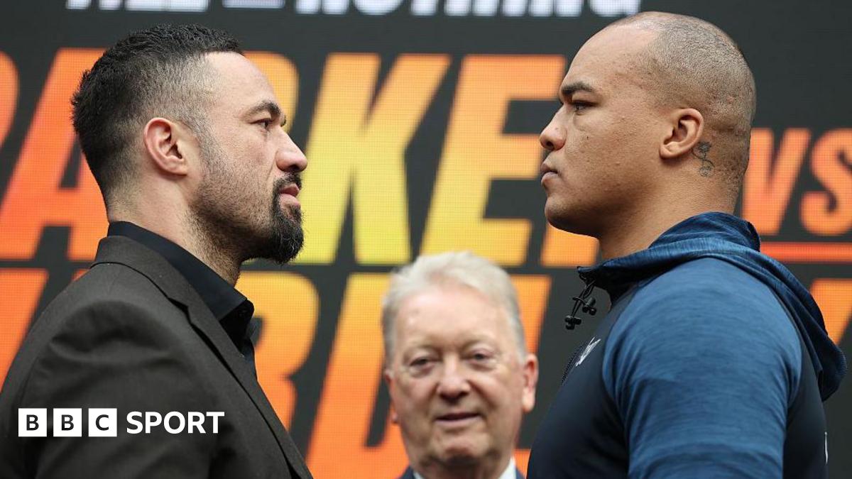 Joseph Parker and Fabio Wardley face-off at Thursday's news conference in London