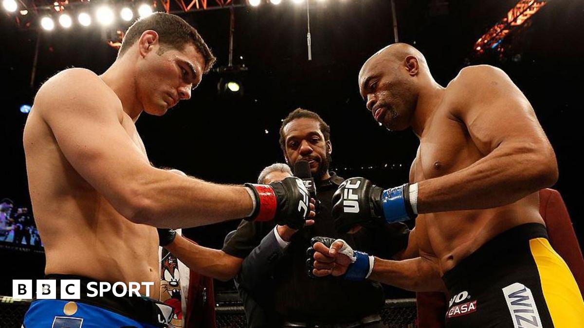 Chris Weidman and Anderson Silva bump fists before a fight