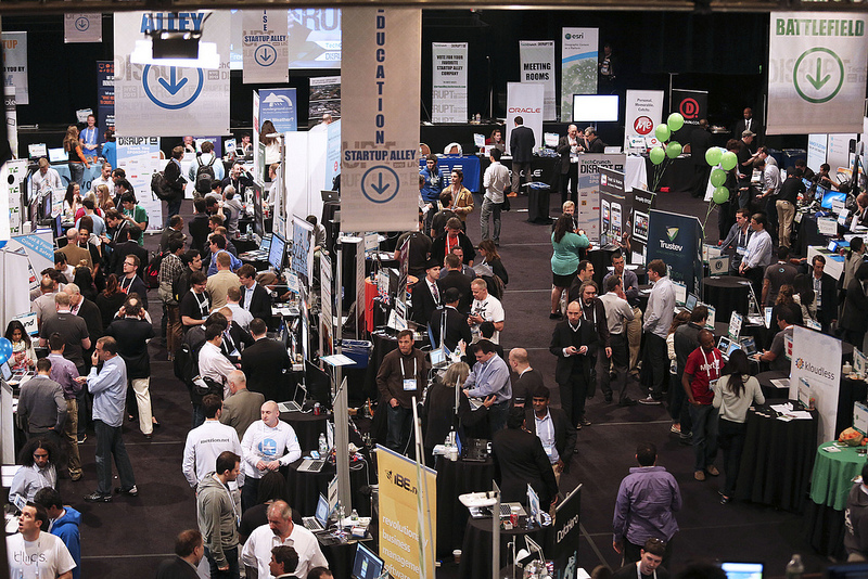 TechCrunch Disrupt exhibit tables