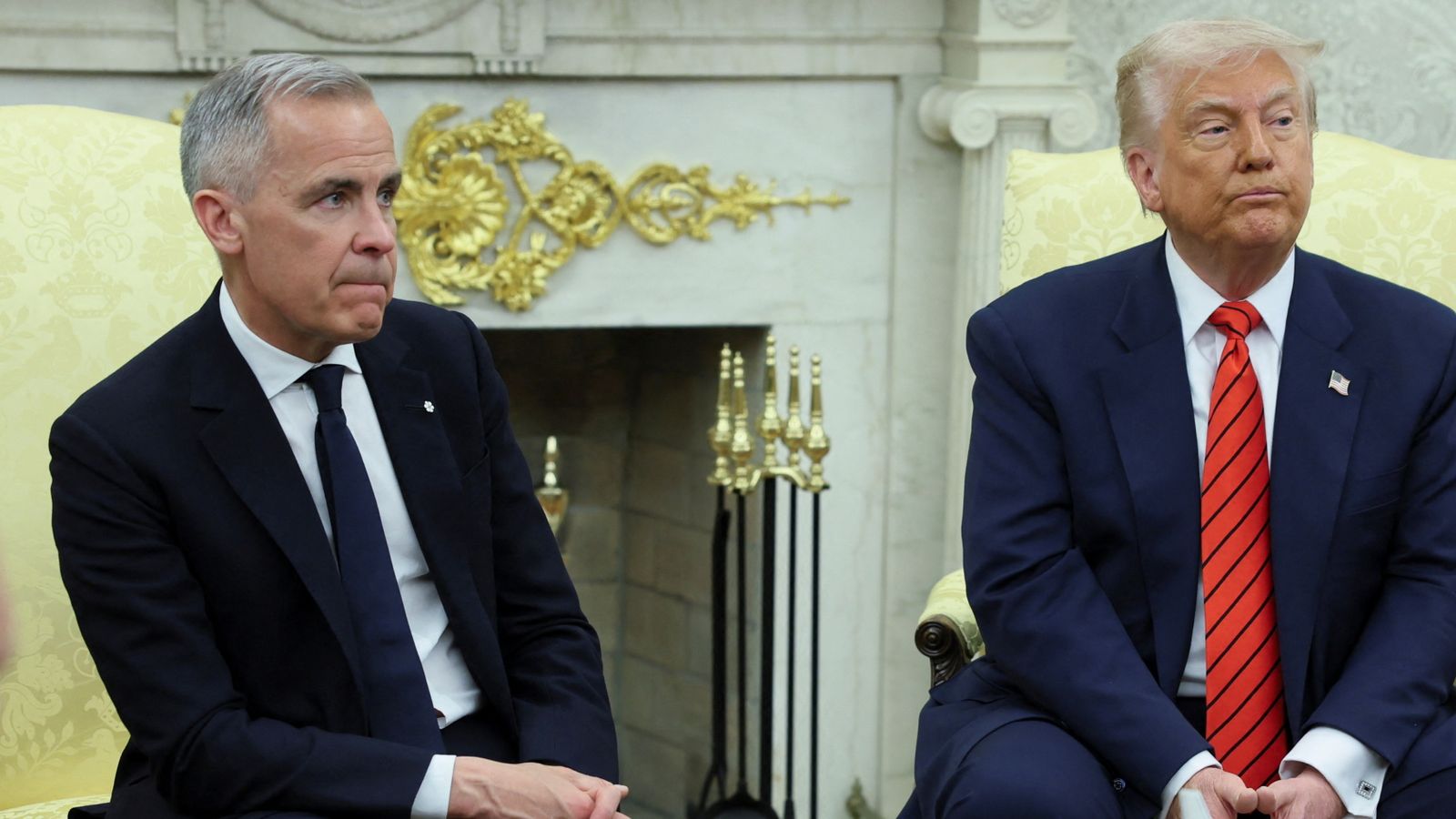 Mark Carney and Donald Trump. Reuters file pic