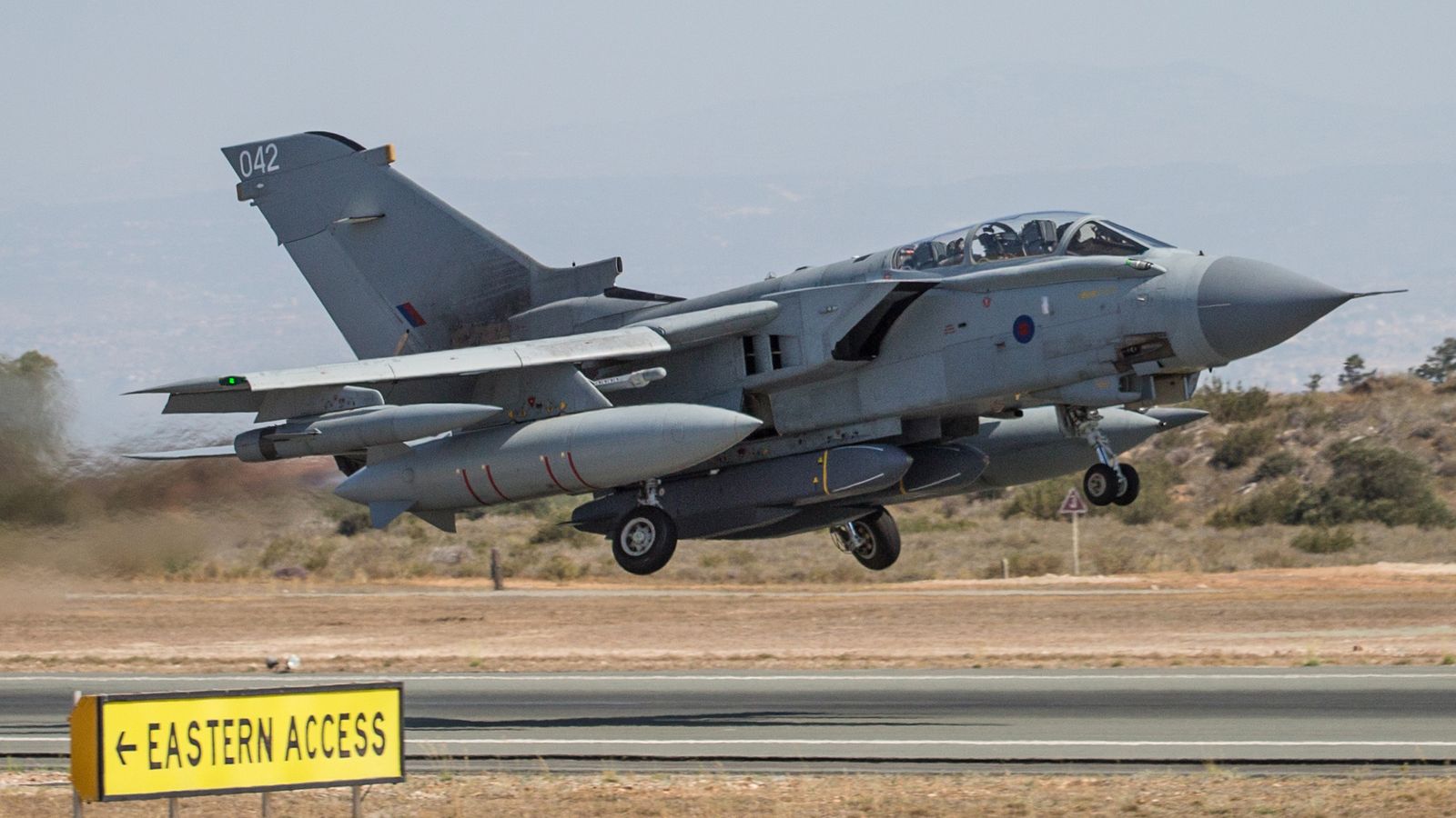 A Tornado GR4 with Storm Shadow cruise missiles. Pic: Crown copyright