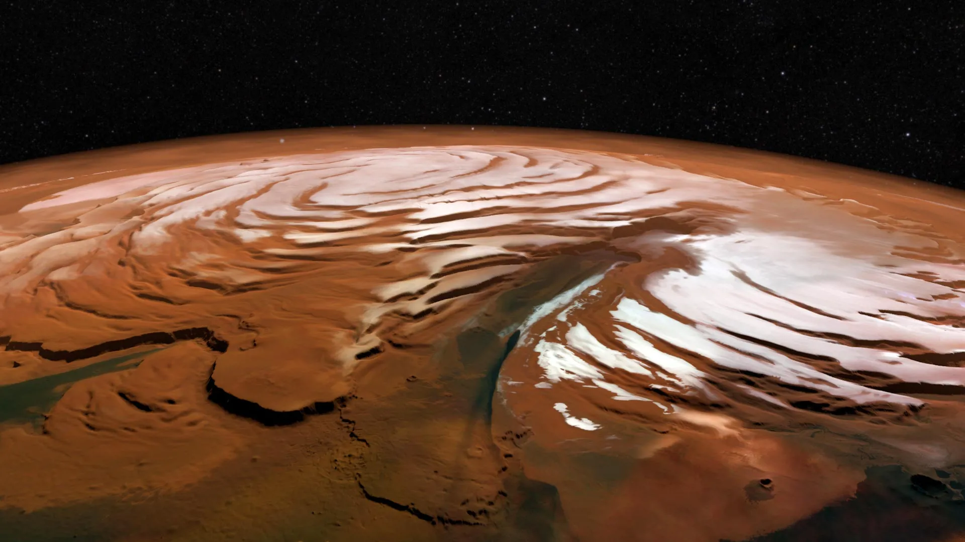 Uma pista para a vida antiga? O que os cientistas encontraram dentro do vórtice congelado de Marte