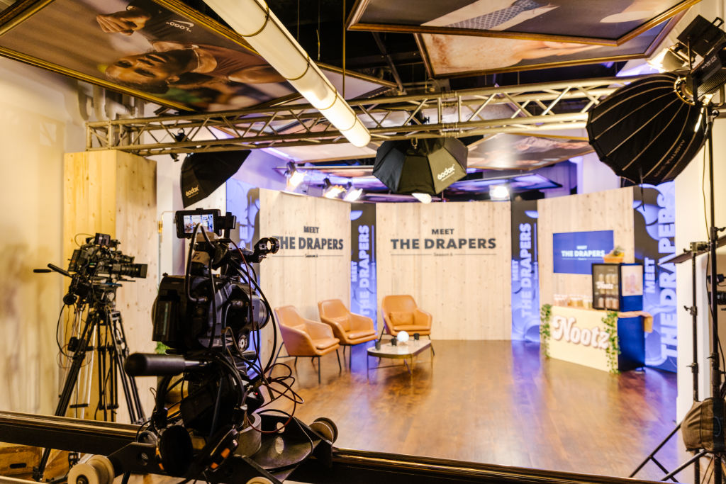 The set of 'Meet The Drapers' show at Hatch in Colombo, Sri Lanka, on Tuesday, Jan. 31, 2023. Venture investors including Tim Draper argue Sri Lanka can scale its technology industry fairly seamlessly with a strong labor force and near-universal literacy. Photographer: Jonathan Wijayaratne/Bloomberg via Getty Images