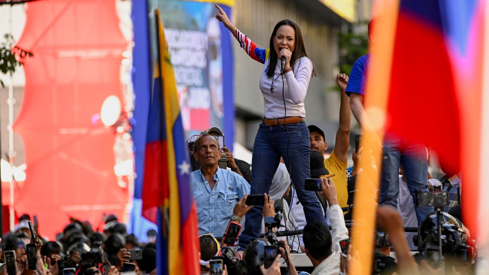 Nobel Peace Prize winner and opposition leader Maria Corina Machado. Pic: Reuters