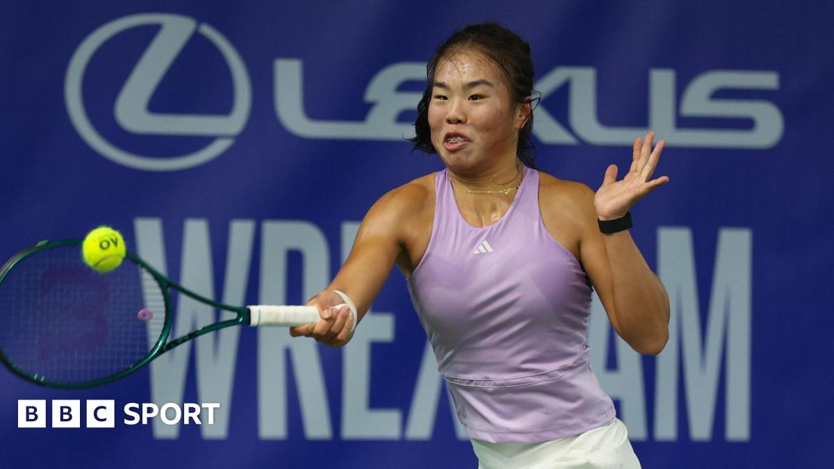 Mimi Xu plays a forehand at the Wrexham Open