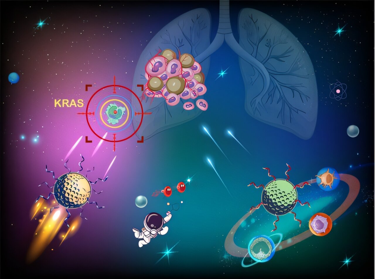 A terapia de RNA silencia o gene KRAS e aumenta o ataque imunológico às células cancerígenas