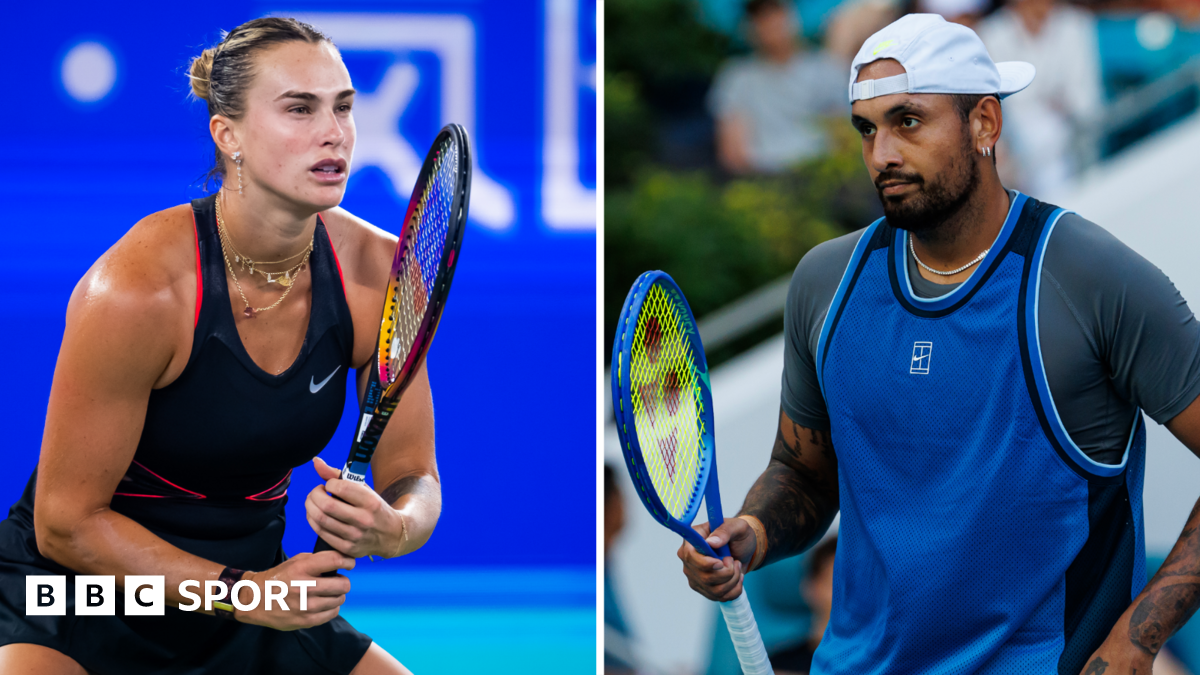 Split image of Aryna Sabalenka and Nick Kyrgios