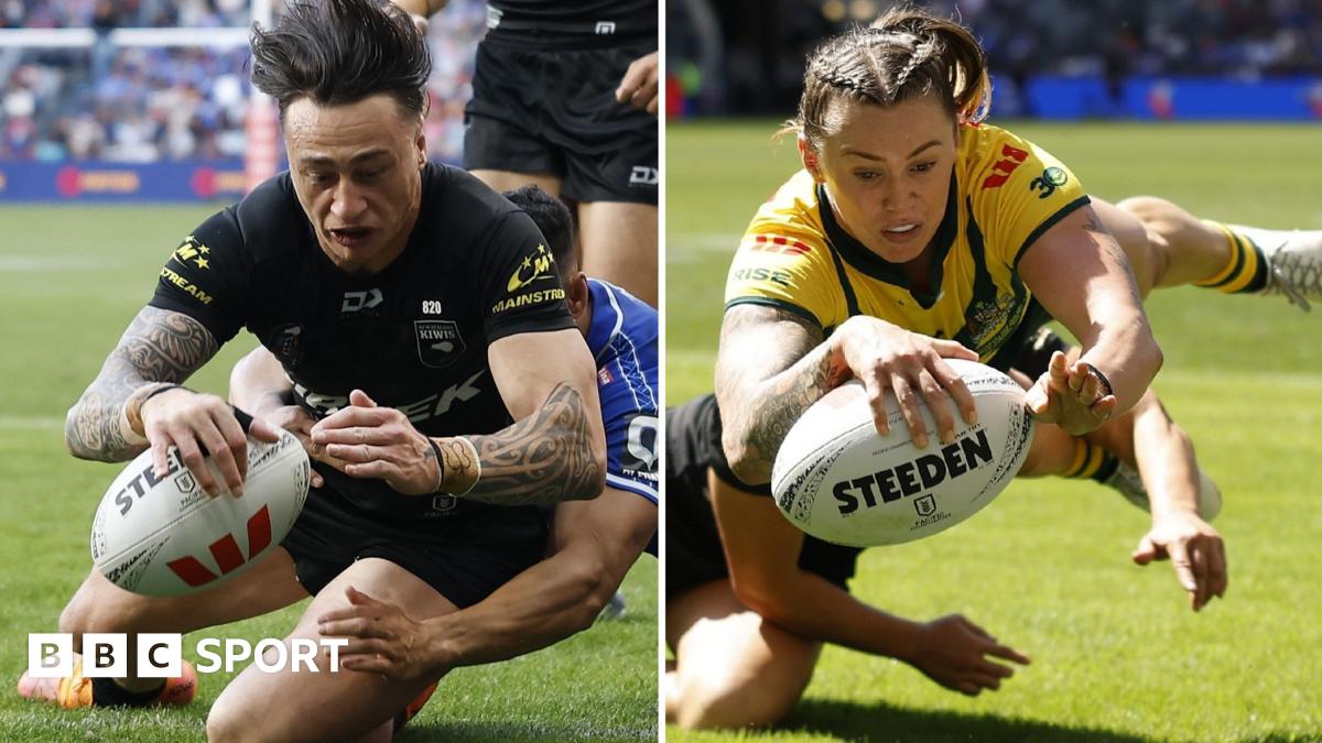 Charnze Nicoll-Klokstad and Julia Robinson score tries