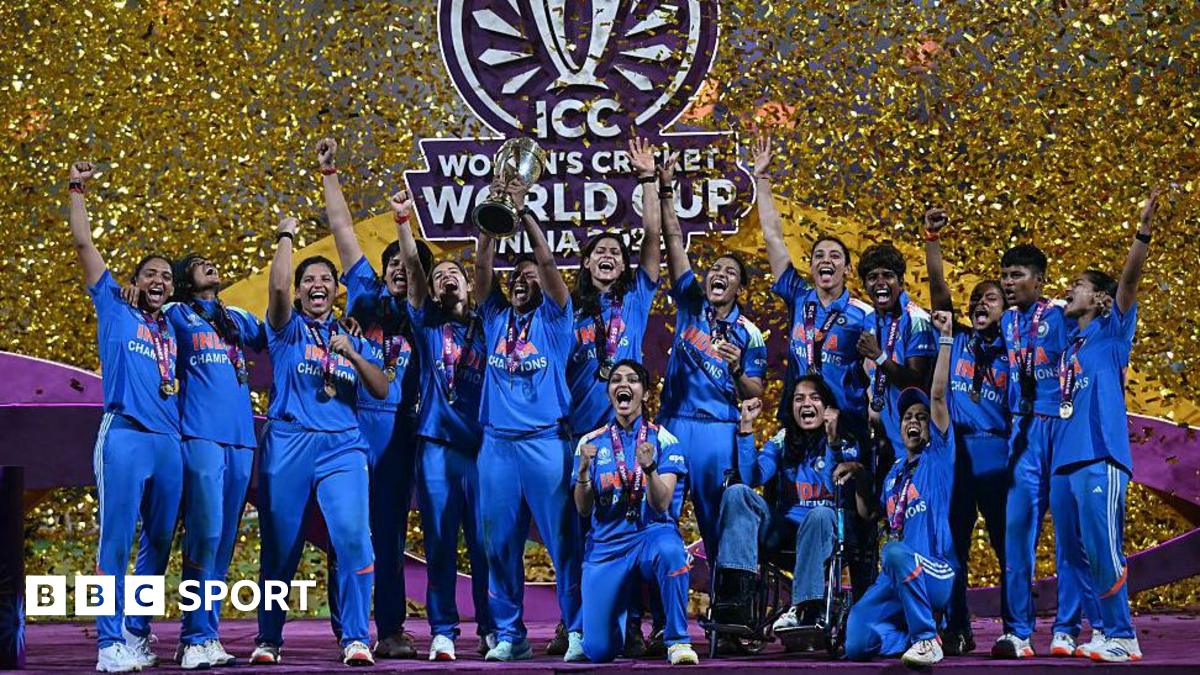 India celebrate winning the World Cup