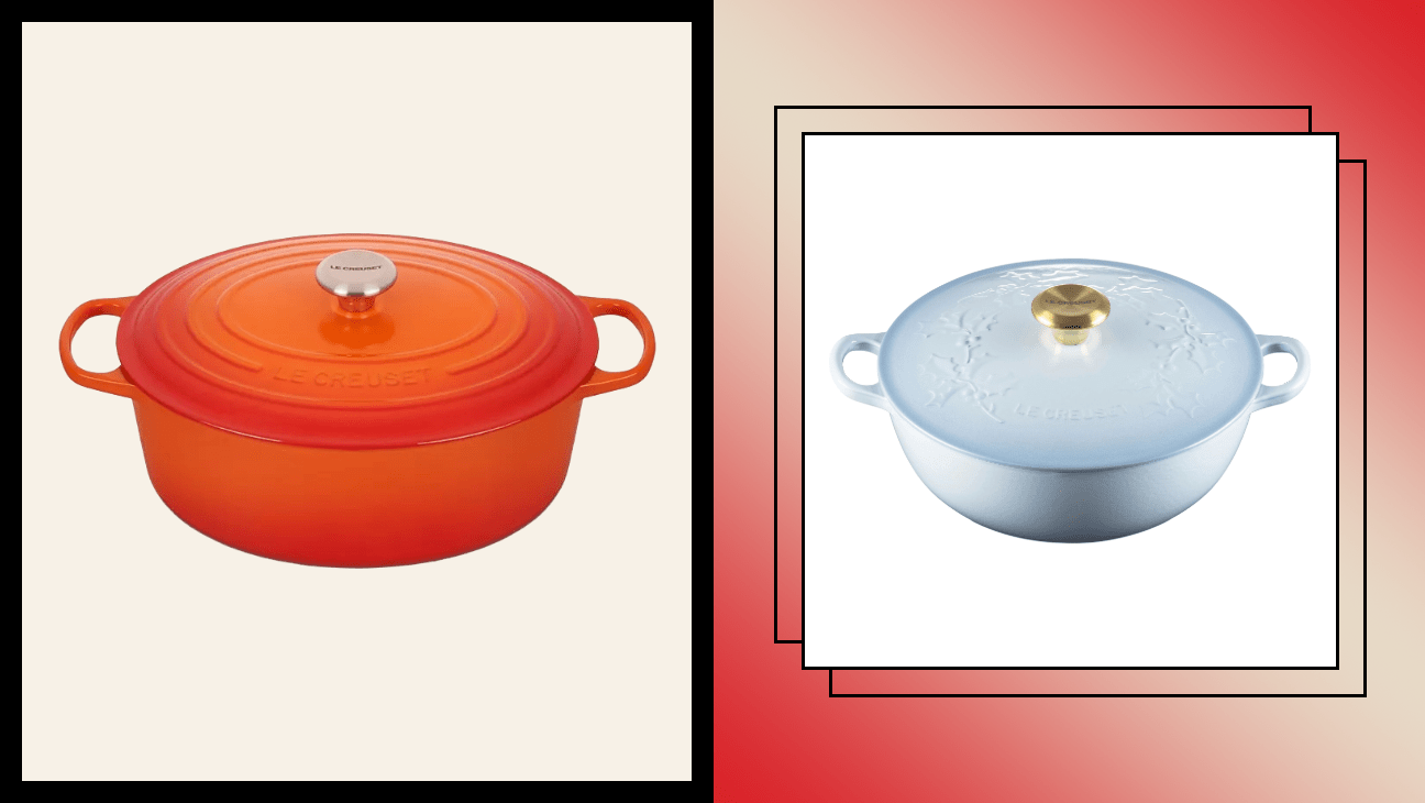 Le Creuset 4.5 qt. Holly Traditional Soup Pot with Gold Knob