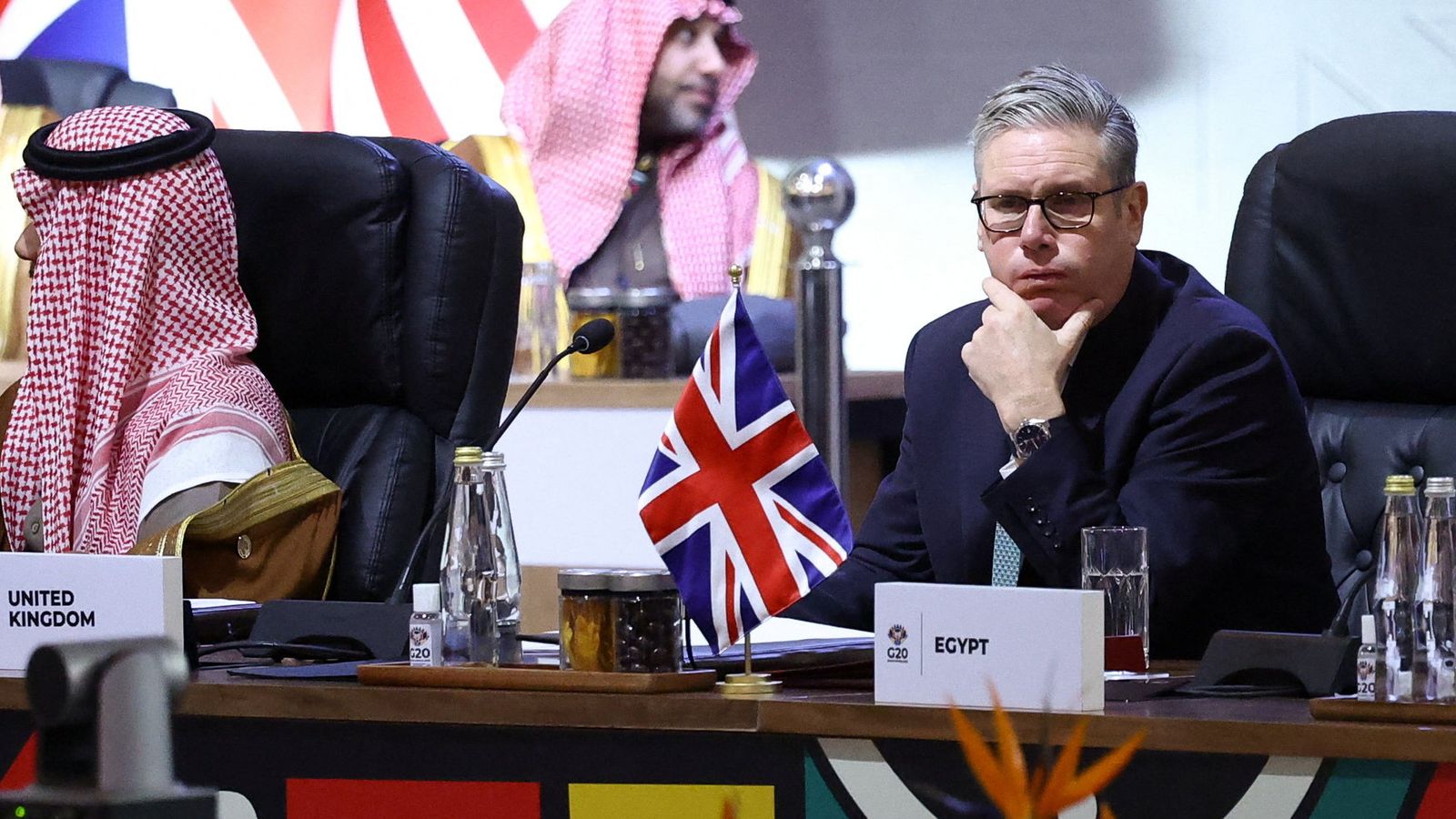 Prime Minister Keir Starmer attends a plenary session on the first day of the G20 Leaders' Summit. Pic: Reuters