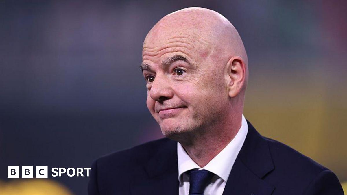 Fifa president Gianni Infantino smiles