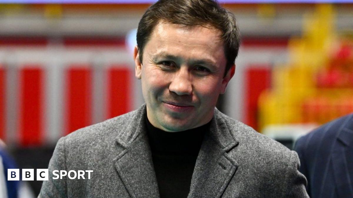 Gennandy Golovkin smiles while walking ringside at the Olympic boxing qualifying tournament in Italy in 2024