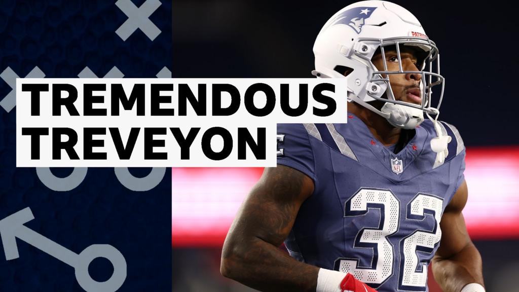 New England Patriots running back TreVeyon Henderson