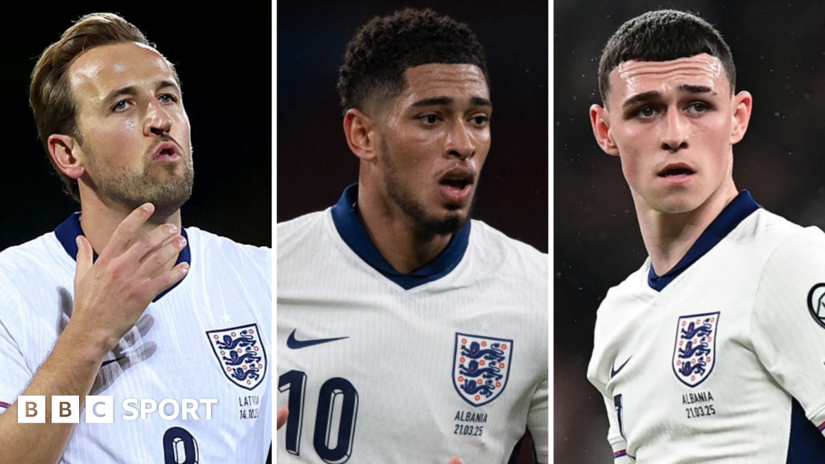 Harry Kane, Jude Bellingham and Phil Foden