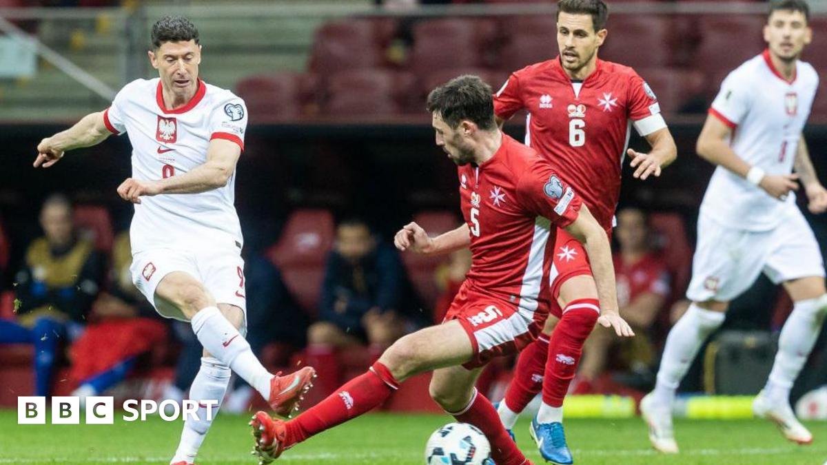 James Carragher in action for Malta against Poland