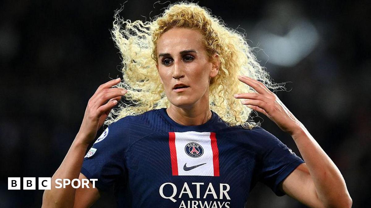 Paris Saint-Germain's French midfielder Kheira Hamraoui reacts during the UEFA Women's Champions League quarter-final