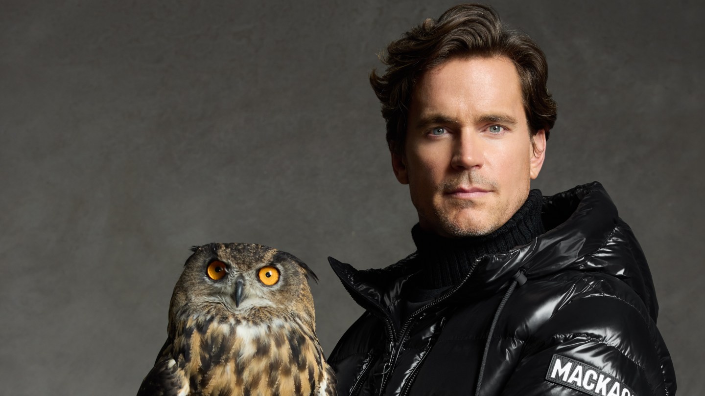Matt Bomer na nova campanha Mackage, trabalhando com animais
