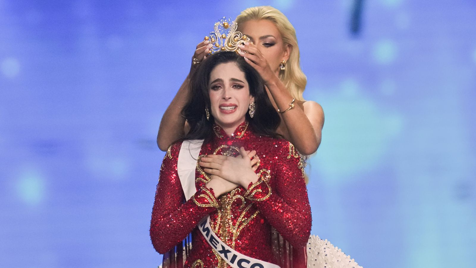 Miss Mexico Fatima Bosch wins the 2025 Miss Universe pageant. Pic: AP