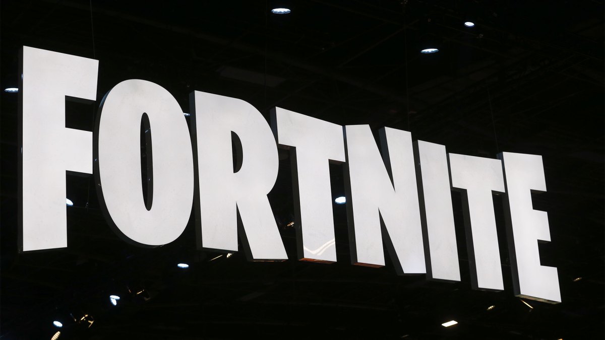 The logo of the video game" Fortnite is displayed during the 'Paris Games Week' on October 25, 2018 in Paris, France.