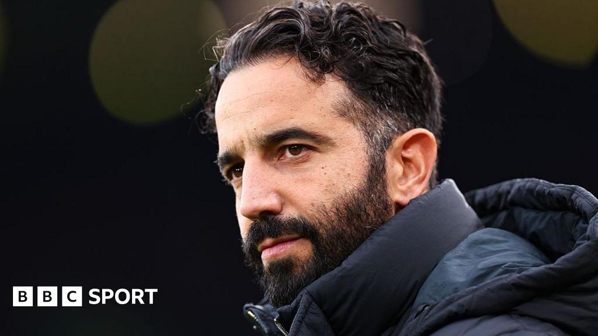 Manchester United boss Ruben Amorim on the touchline